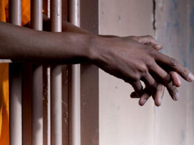 man behind bars